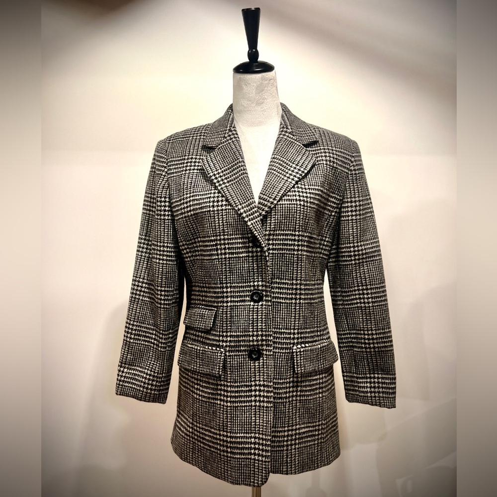 Wool Houndstooth Blazer